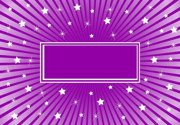 Abstract Background Purple with White Stars — Stock Vector