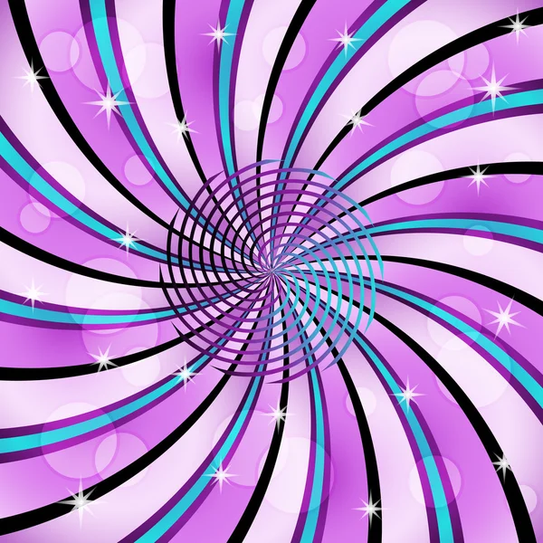 Sunburst med en center-spiral Vektorgrafik