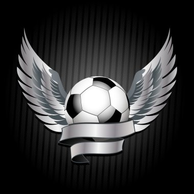 afiş ve bir siyah doku arka kanatlar ile parlak futbol