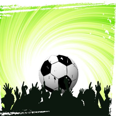 kalabalık soyut futbol tezahürat Grunge çizimi