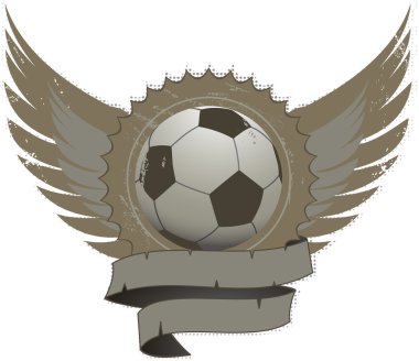 kanatlarını amblem futbol topu