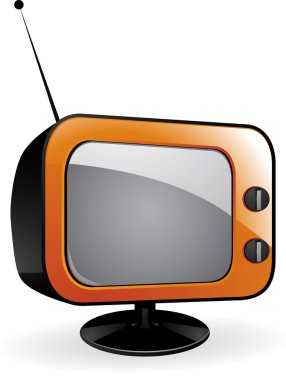 retro televizyon vektör çizim
