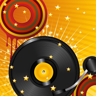 Vinil disko färgklickar