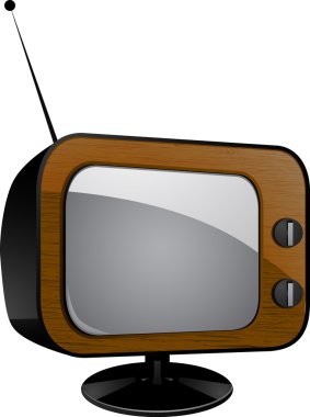 retro televizyon vektör çizim