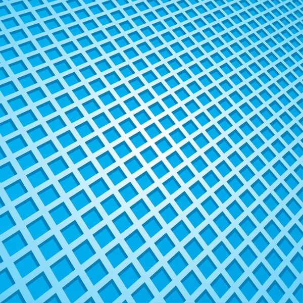 Carreaux de mosaïque bleu dégradé abstrait dans un motif déformé — Image vectorielle