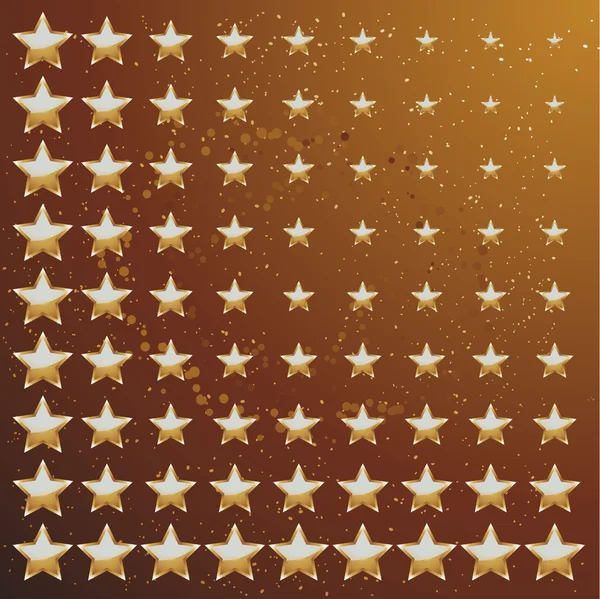 Abstract background with decreasing gold stars — Stock Vector