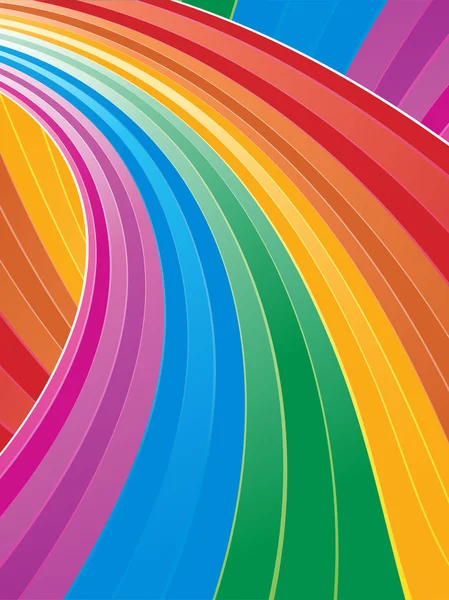 抜本的な虹の波 — ストックベクタ