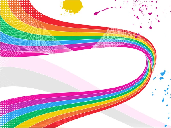 抜本的な虹の波 — ストックベクタ
