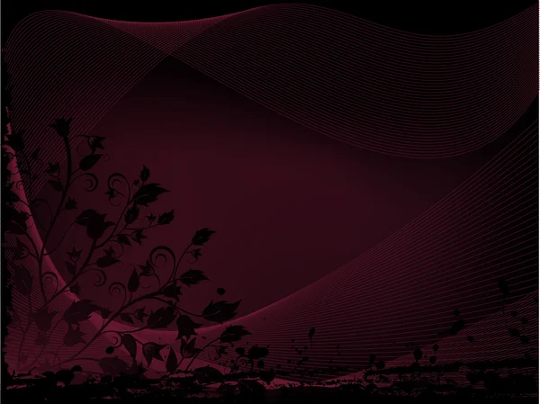 Delicate floral patroon op een paarse achtergrond — Stockvector