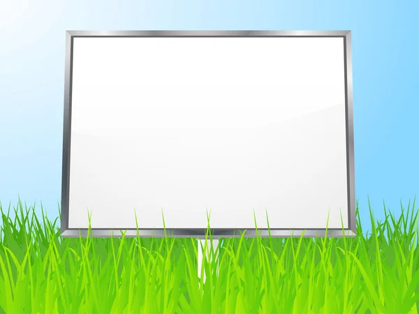 Metalen frame billboard aankondiging klaar voor uw bericht — Stockvector