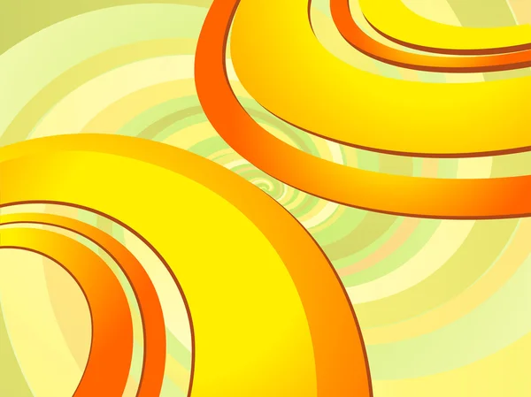 Abstract citrus colored swilrs on a spiral background — Stock Vector