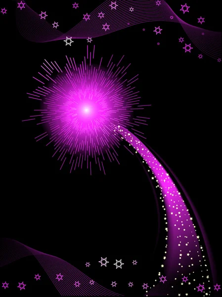 Party-Hintergrund mit hell explodierendem Feuerwerk — Stockvektor
