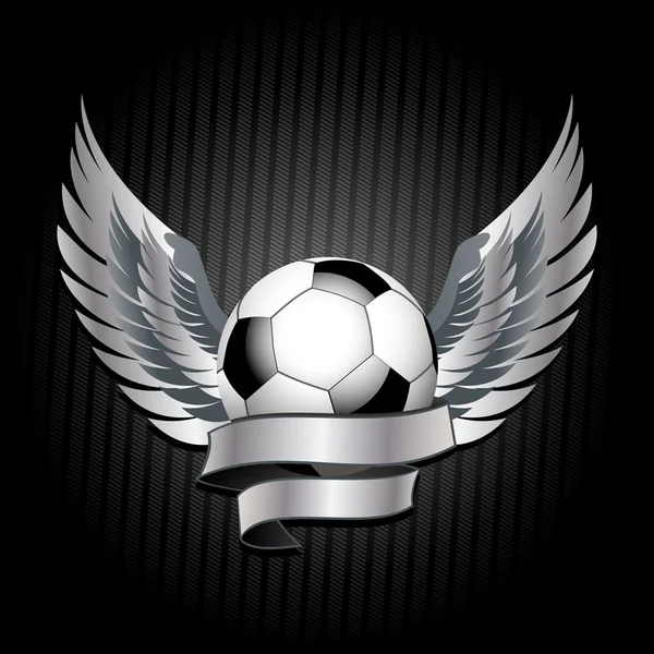 afiş ve bir siyah doku arka kanatlar ile parlak futbol