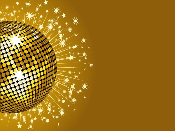 Ilustración vectorial de fiesta abstracta Fondo con luces brillantes y bola disco — Vector de stock