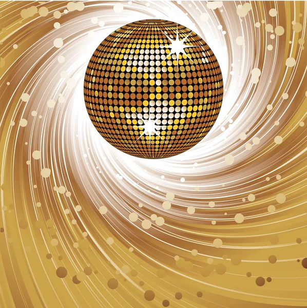 Ilustracja wektorowa strony streszczenie tło z świecące światła i disco ball — Wektor stockowy