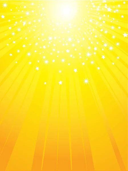 Skinande solen vektor, solstrålar, solens strålar — Stock vektor