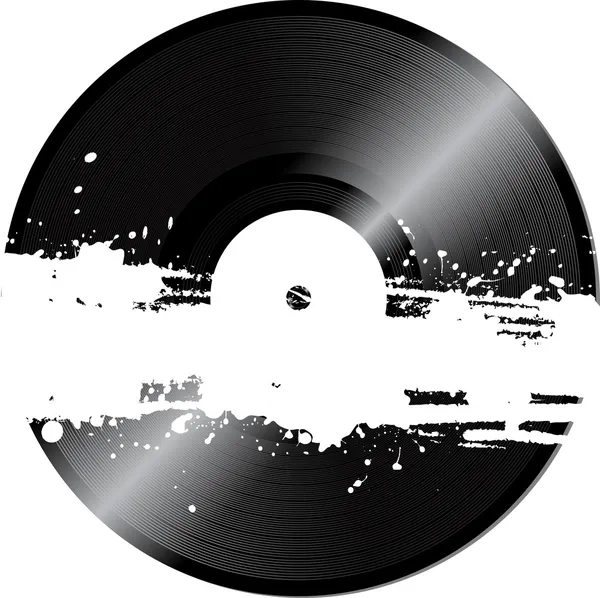 Disque vinyle rétro - vecteur — Image vectorielle