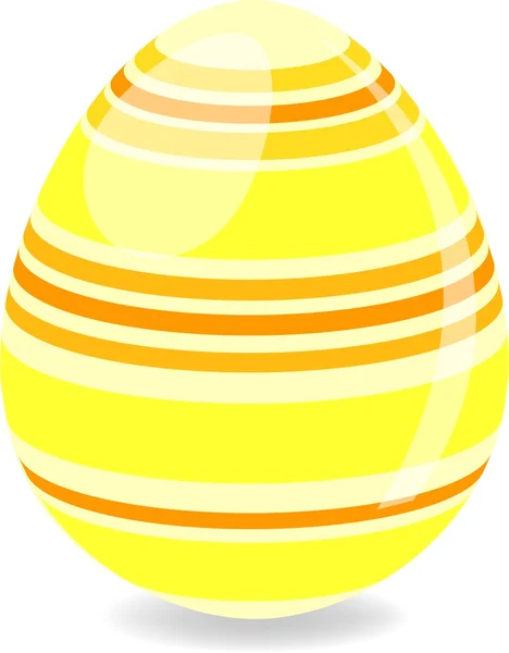 One big golden easter egg. Vector image. — Stock Vector