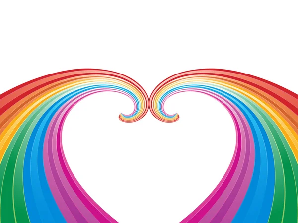 抽象虹線ベクトル背景 — ストックベクタ