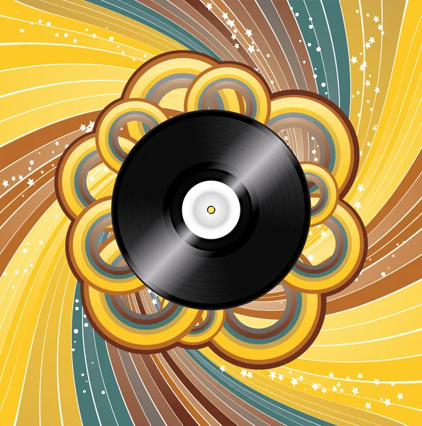 Puntos disco de color vinilo — Vector de stock