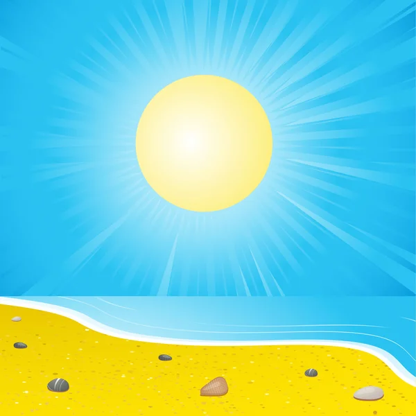 Plage de mer pour l'été — Image vectorielle