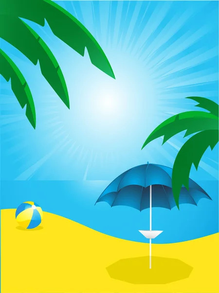 Tropical beach — Stock Vector