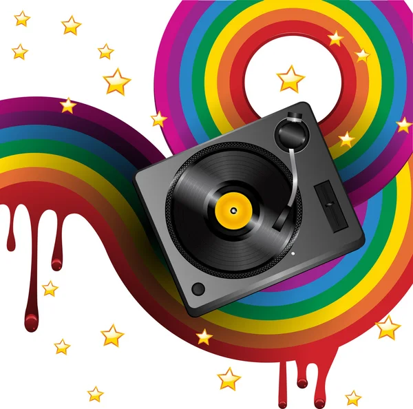 Placa Dj vynil — Vector de stock