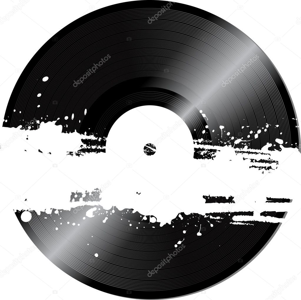 Retro vinyl record - vector