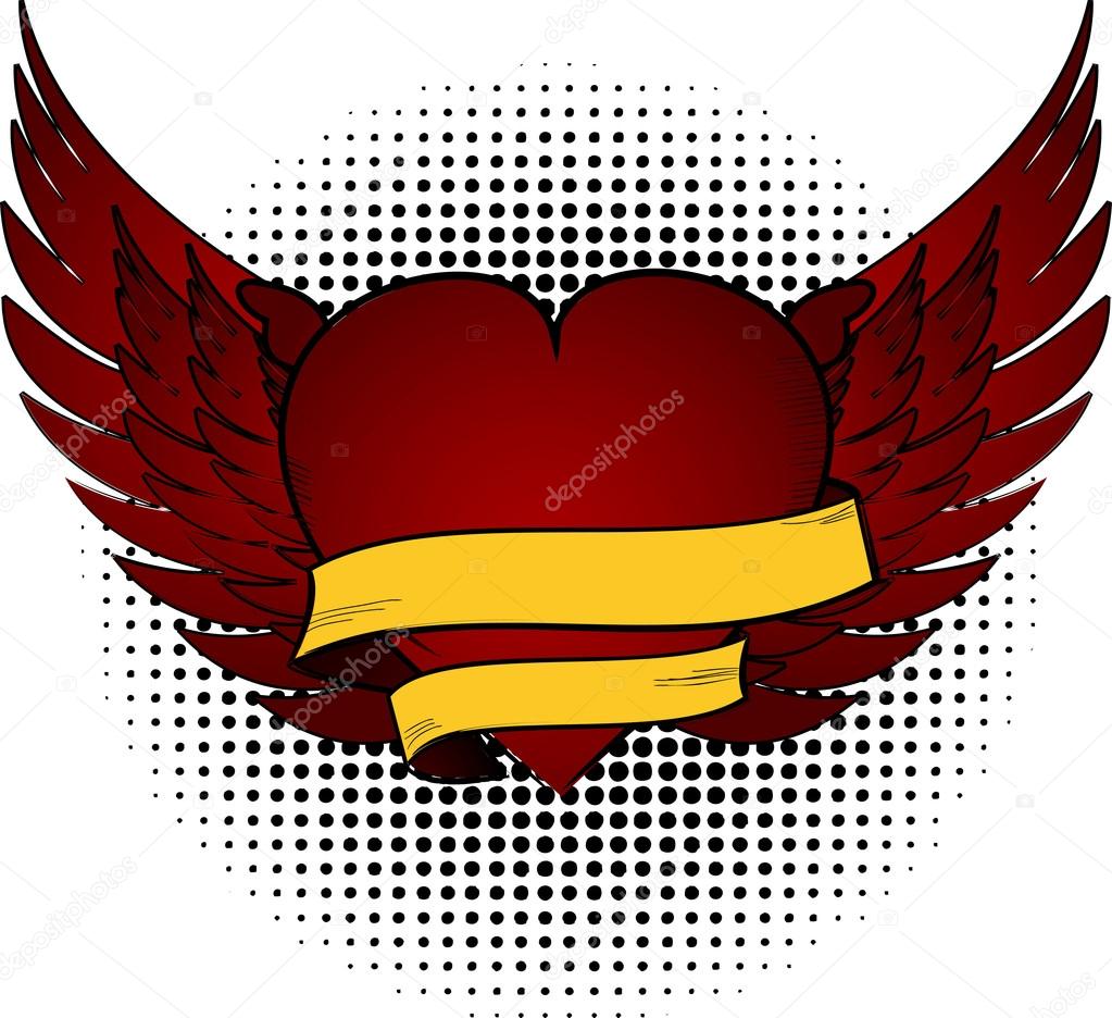 Heart with the wings