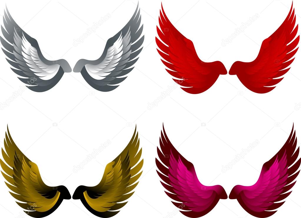Different colour wings