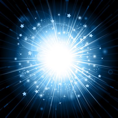 mavi ışık patlaması