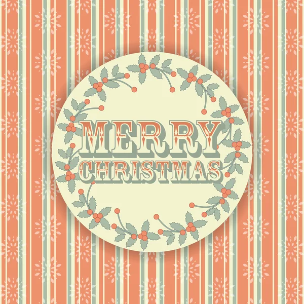 レトロなメリー クリスマスの背景 — ストックベクタ