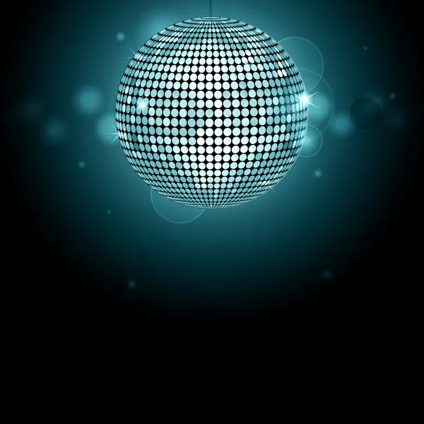 Csillogó disco labdát háttér — Stock Vector