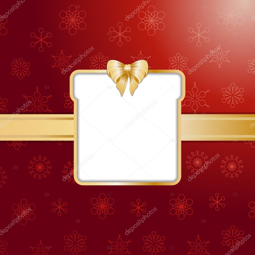 Red christmas present background and border