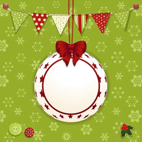 Christmas bauble and background — Stock Vector