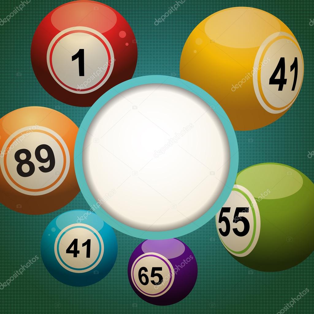 Retro bingo lotter ball background