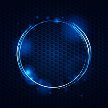Abstract vector mesh and glowing circle background