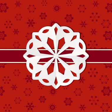 Noel kağıt kar tanesi arka plan