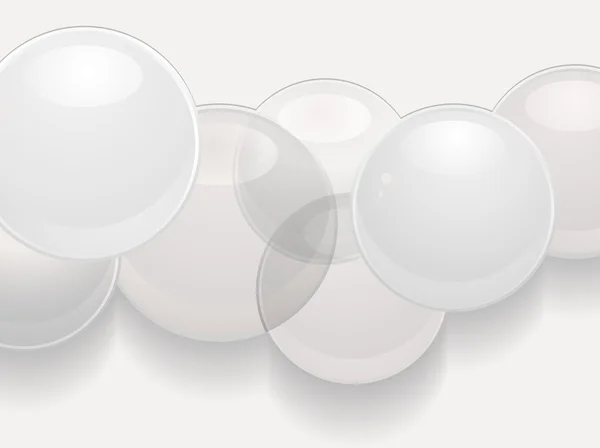Bianco lucido sfera 3d sfondo — Vettoriale Stock