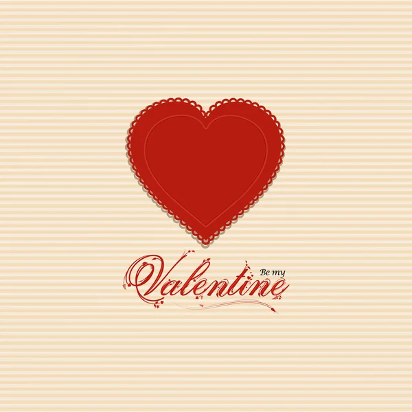 Valentine hjärta bakgrund med valentine meddelande — Stock vektor