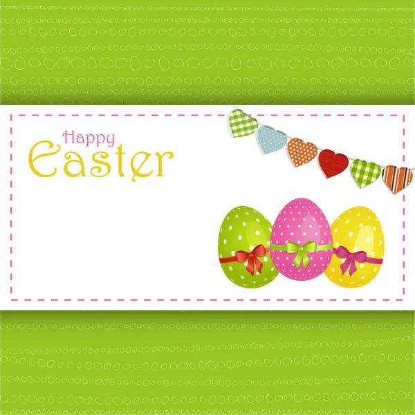 Easter egg panel background and message — Stock Vector