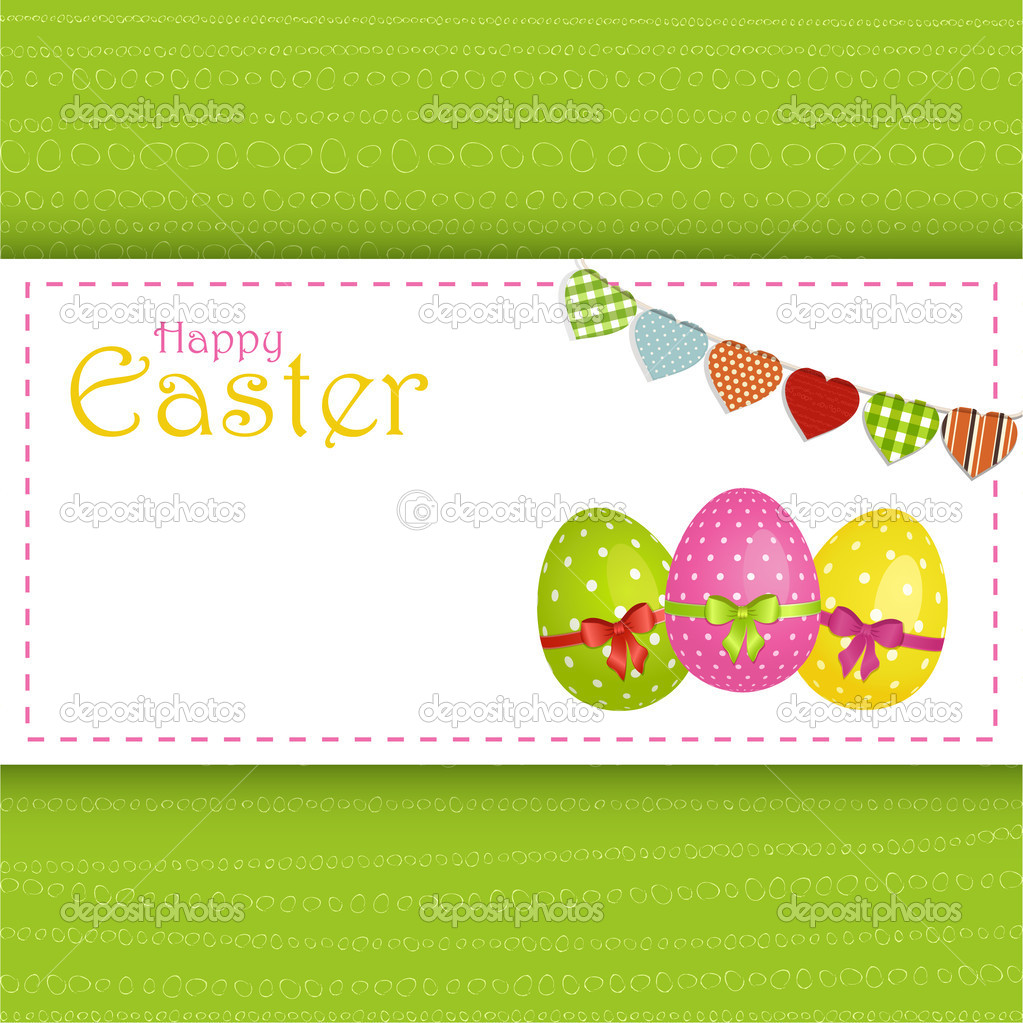 Easter egg panel background and message
