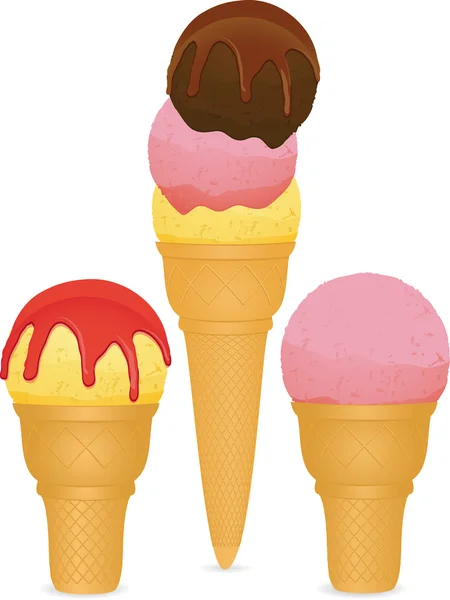 Ice cream illustration — Stock Vector