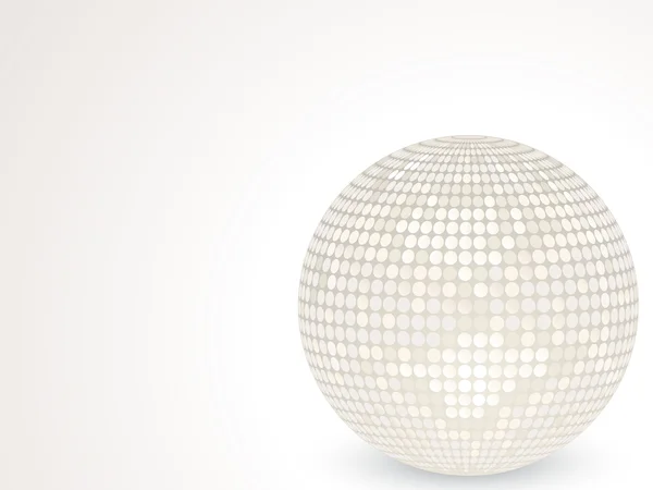 3D bílé disco koule — Stockový vektor