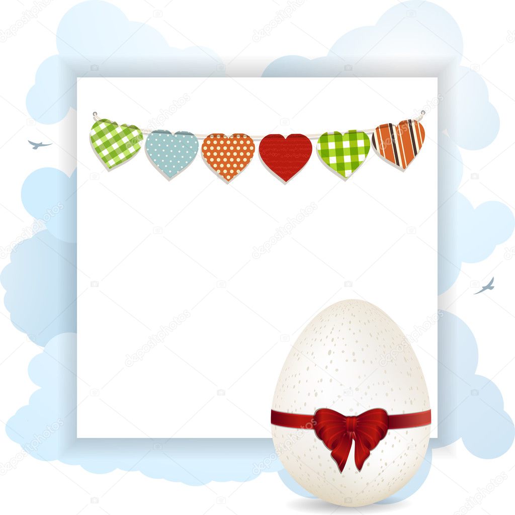 Easter panel with white eggs