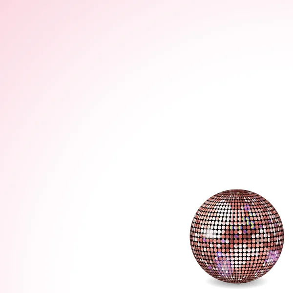 Bola de discoteca reflexiva rosa —  Vetores de Stock