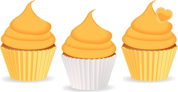 Orange cupcakes — Image vectorielle