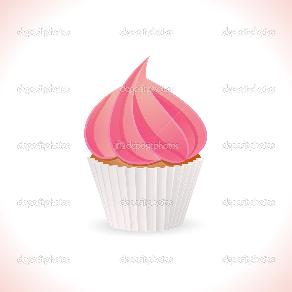cupcake with pink icing
