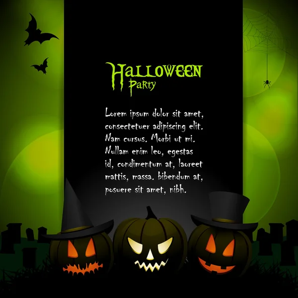 Halloween Hintergrund mit Beispieltext — Stockvektor