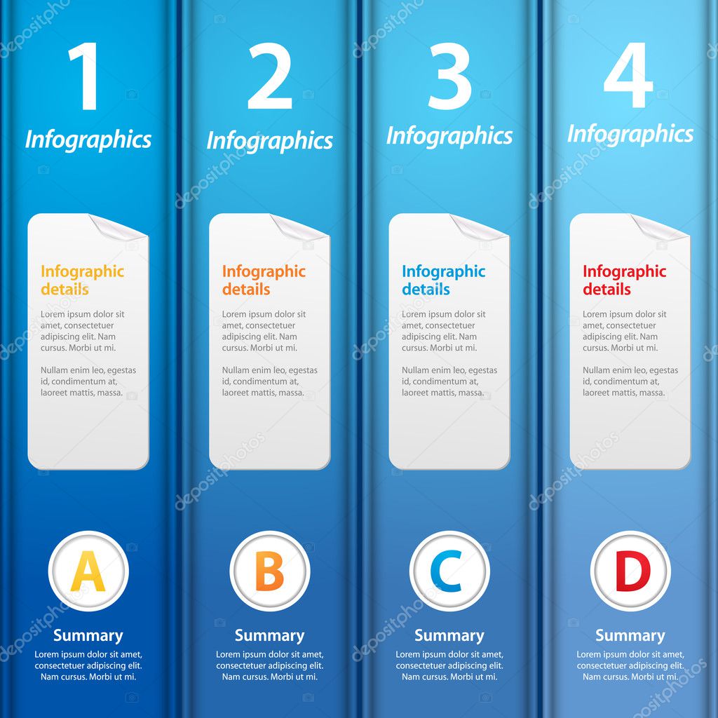 blue folders infographic